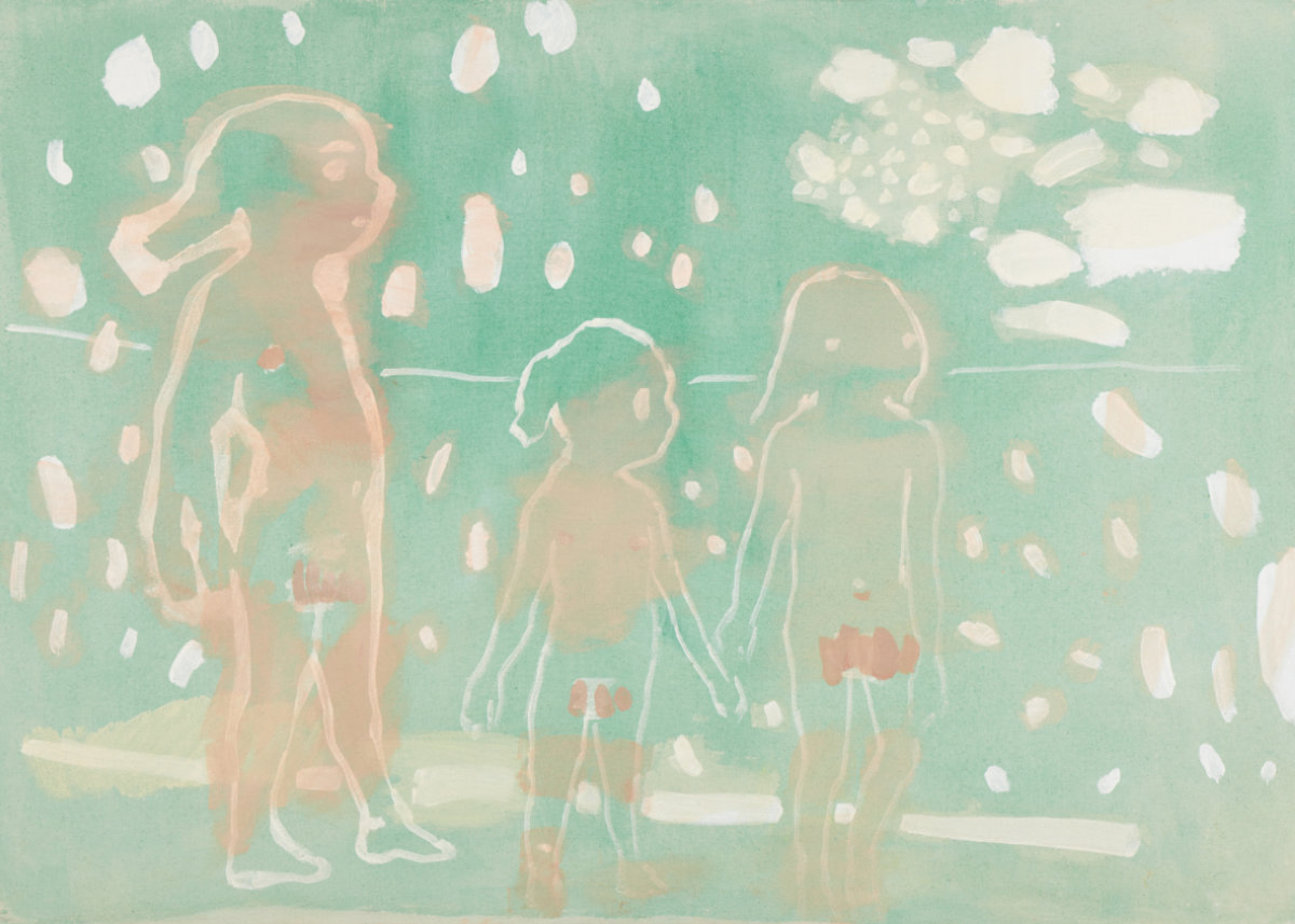 GHuérfanas (orphans), 2020, pigment and emulsions on canvas, 120 x 140 cm