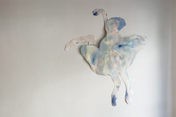 ballerina, blaue flecken / 2016 / cut out paper assemblage / 150 x 150 cm